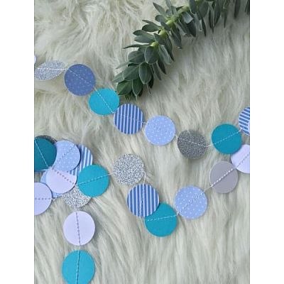 GUIRLANDE CONFETTI BLEU